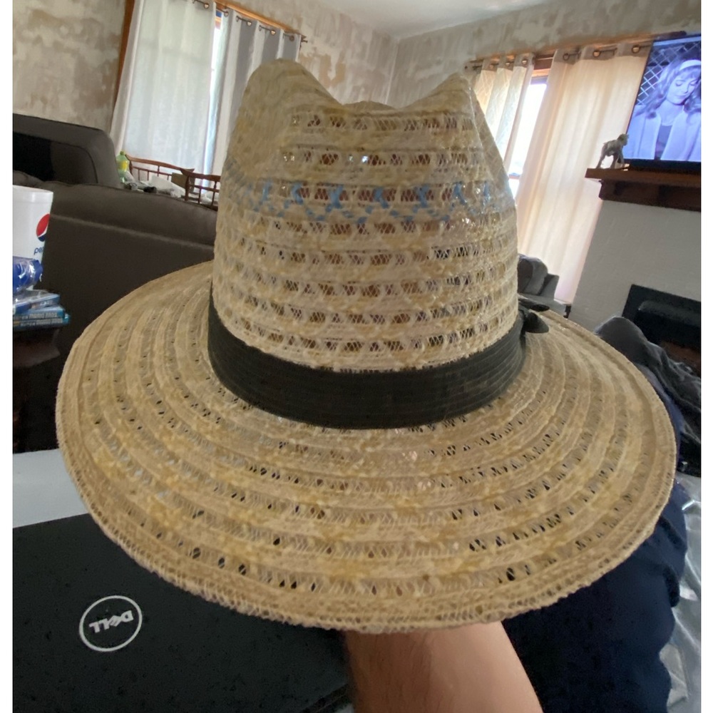 Vintage Mexico Straw Alta Hat 54 Calidad Mexico Sun Golf Hat
